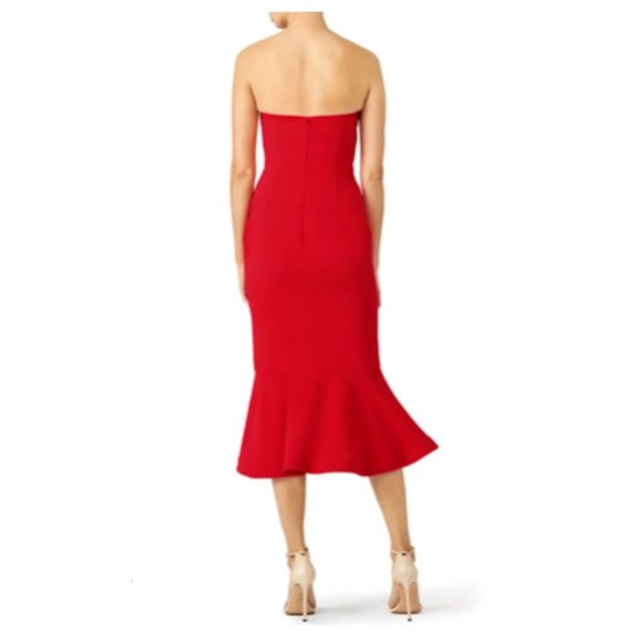 Cinq a Sept Red Strapless Dress - Picture 3 of 6